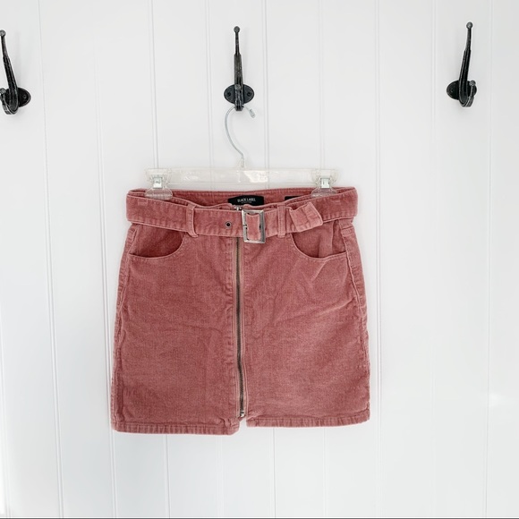 Black Label Dresses & Skirts - C’est Toi Black Label Pink Corduroy Belted Skirt